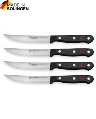 WUSTHOF Set de 4 cutite pentru friptura, 12 cm, Gourmet